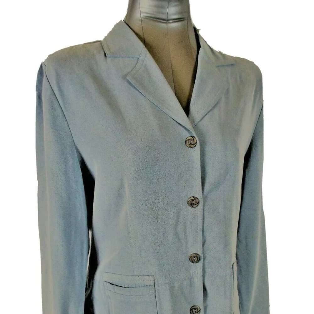 ML & Company womens Medium L/S blue gray jacket